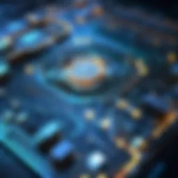 An abstract representation of quantum computing concepts