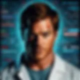 A dark and moody representation of the Dexter series showcasing the intricate themes of morality and justice.