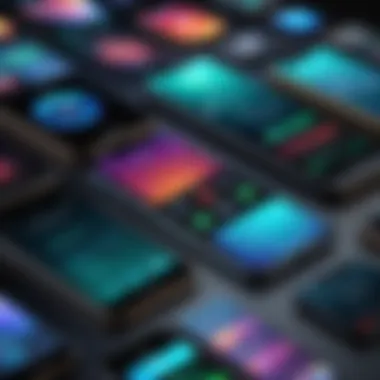 Types of iPhone Malware A digital representation of various malware types targeting iPhones.
