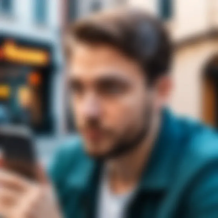 A thoughtful individual contemplating the ethical implications of using a fake location.