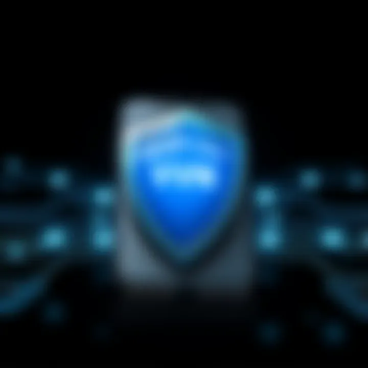 VPN Security Shield on iPhone VPN security shield on iPhone screen