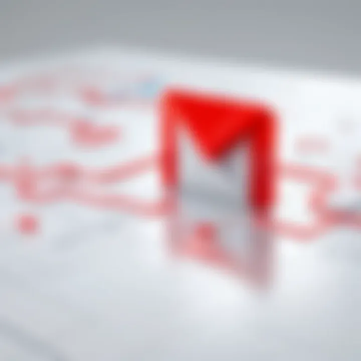 Graphic representation of email flow and tracing mechanisms