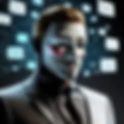 Conceptual representation of anonymous emails in digital space