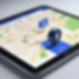 Map displaying location tracking capabilities on Facebook