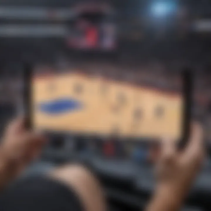 NBA game live streaming on high-tech device