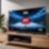 Smart TV displaying UFC logo