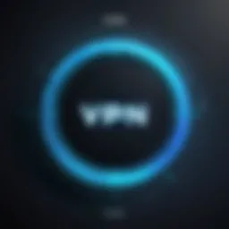 Visual representation of VPN encryption technology