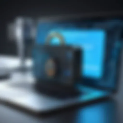 A visually striking graphic illustrating the concept of non-cloud-based password management.
