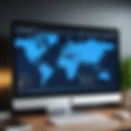 A visual representation of NordVPN's user interface on a computer screen