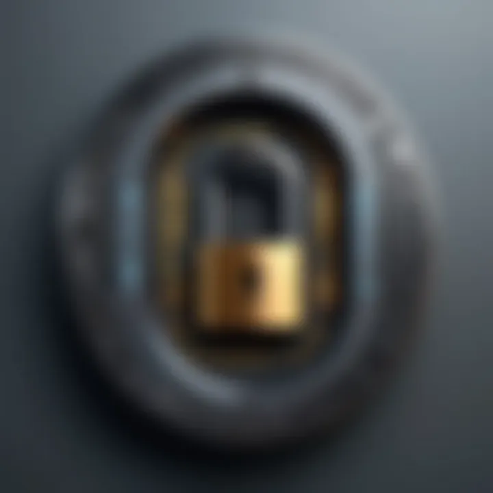 Digital lock symbolizing strong password security