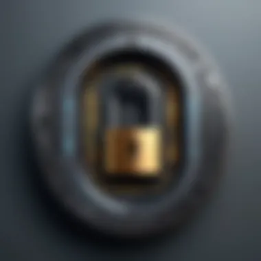 Symbolizing Strong Password Security Digital lock symbolizing strong password security