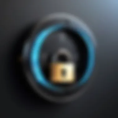 A digital lock symbolizing security.