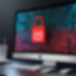 Visual representation of ransomware attacking a Mac system