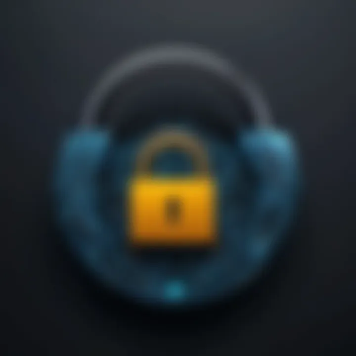 Illustration of a lock symbol representing security threats