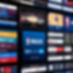 Broadcasting screens showing NBA All-Star Game