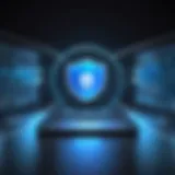 Conceptual illustration of a VPN protecting data transmission