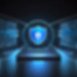 Conceptual illustration of a VPN protecting data transmission