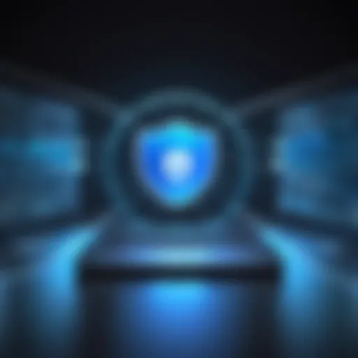 Conceptual illustration of a VPN protecting data transmission