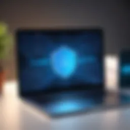 Conceptual representation of online privacy with a VPN