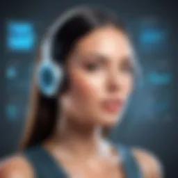 Conceptual illustration of voice recognition technology