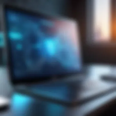 Future of Cybersecurity and VPN Technologies Futuristic concept of cybersecurity and VPN technologies