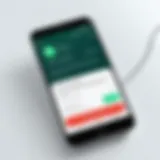 Illustration depicting a phishing message received on a smartphone.