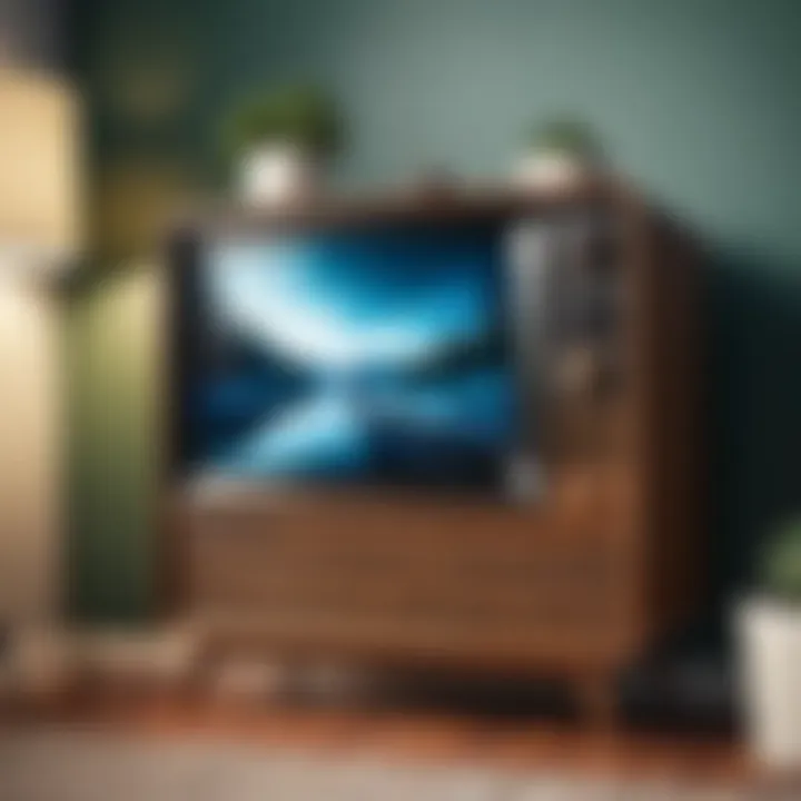 Vintage TV with This Is Us Season 1 playing