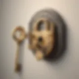 Vintage Lock and Key Symbolizing Email Security