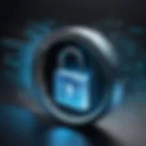 Illustration depicting advanced data encryption techniques