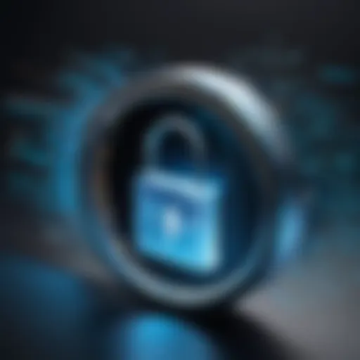 Illustration depicting advanced data encryption techniques