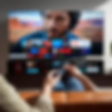Viewer Experience on Google TV A viewer enjoying news on Google TV