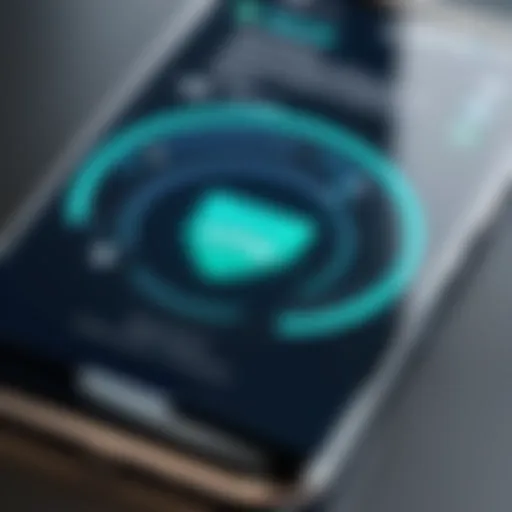 Visual representation of a VPN connection on Android