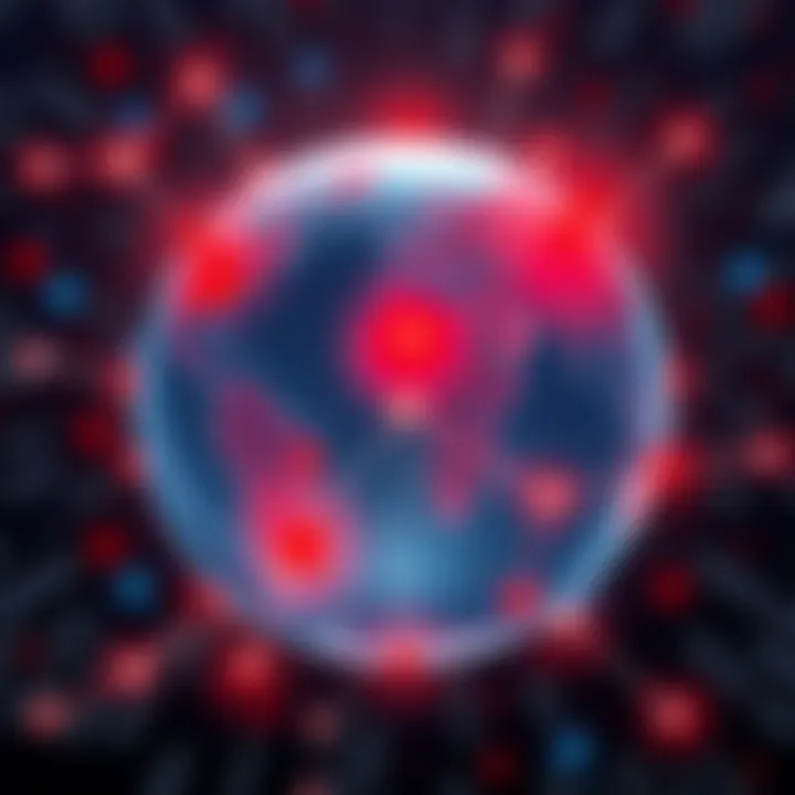 Global Connectivity Through VPNs Globe with network connections representing global access