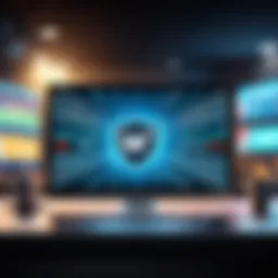 Visual representation of VPN security features for online betting
