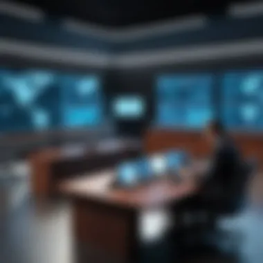 Virtual Courtroom Drama in Cybercrime Trial Virtual courtroom scene in a cybercrime trial