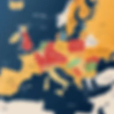 Virtual Network Connection Map Highlighting Italy