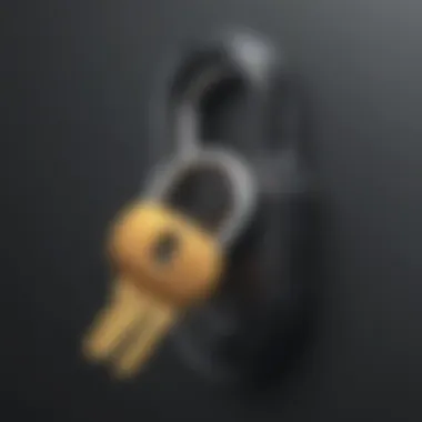 Lock and key symbolizing robust PC security with antivirus protection