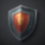 Illustration depicting digital security shield