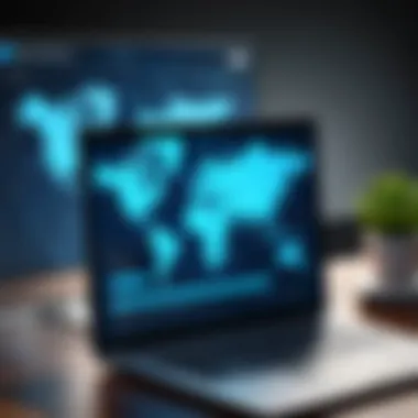 VPNs and Enhanced Online Privacy Graphic illustrating the concept of online privacy with VPNs