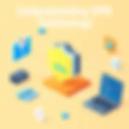 Visual representation of VPN technology