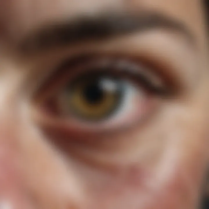 Dramatic close-up of a character's eyes reflecting terror and determination