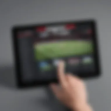 Digital Tablet Showing ESPN Program