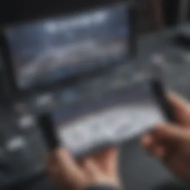 Smartphone with multiple NHL games live streaming simultaneously