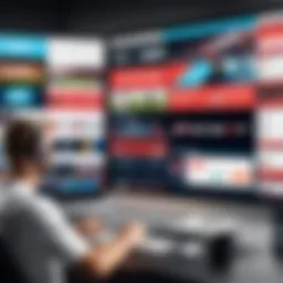 Illustration of streaming sports news online