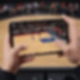 iPhone showing live NBA game